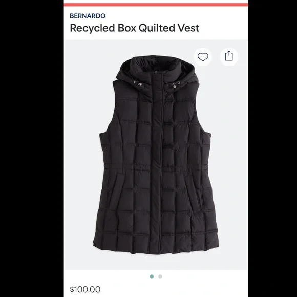 Bernardo Black Puffer Vest - Picture 1 of 3
